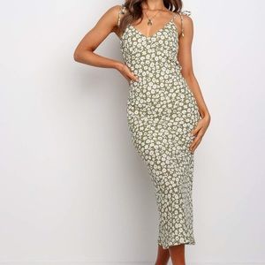 Petal & Pup Blair Dress in Green Floral